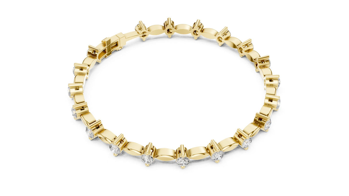 Round Tennis Lab Grown Diamond Bracelet
