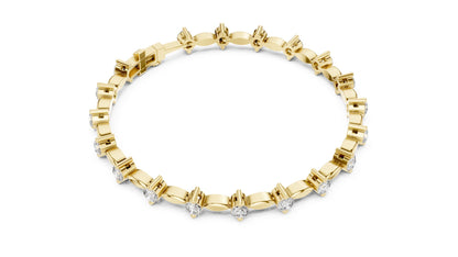 Round Tennis Lab Grown Diamond Bracelet