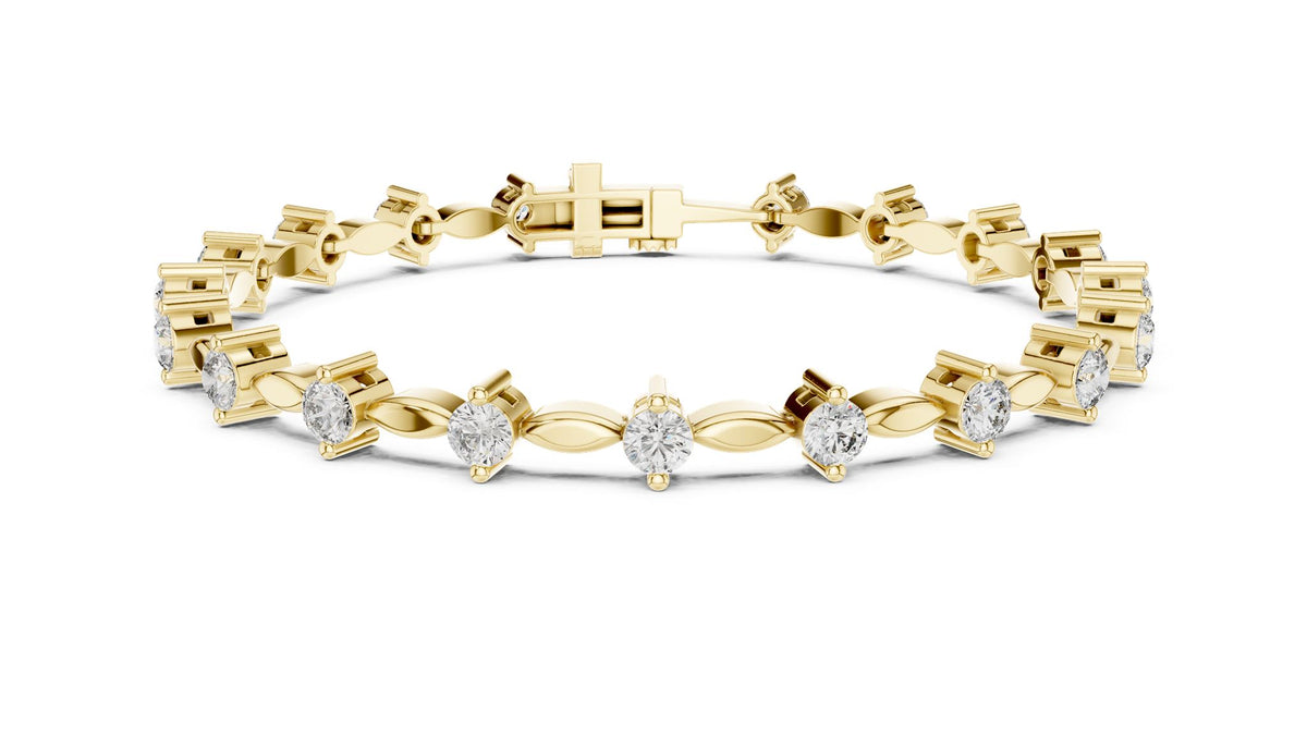 Round Tennis Lab Grown Diamond Bracelet