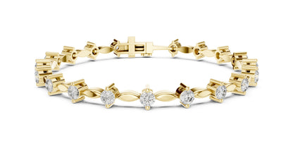 Round Tennis Lab Grown Diamond Bracelet