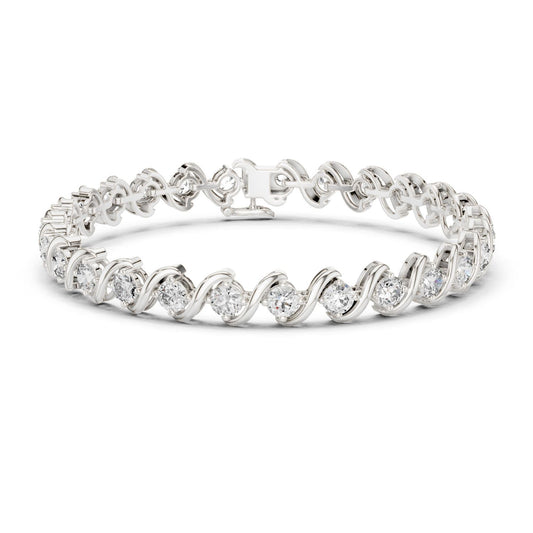 Round Tennis Lab Grown Diamond Bracelet