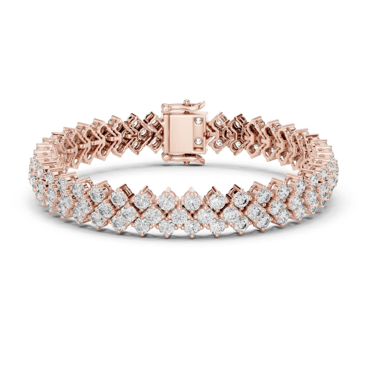 Round Cluster Lab Grown Diamond Bracelet
