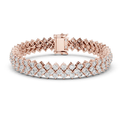 Round Cluster Lab Grown Diamond Bracelet