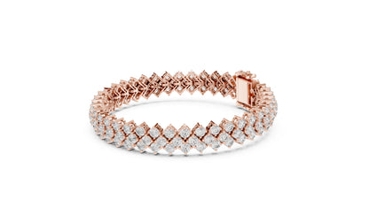 Round Cluster Lab Grown Diamond Bracelet
