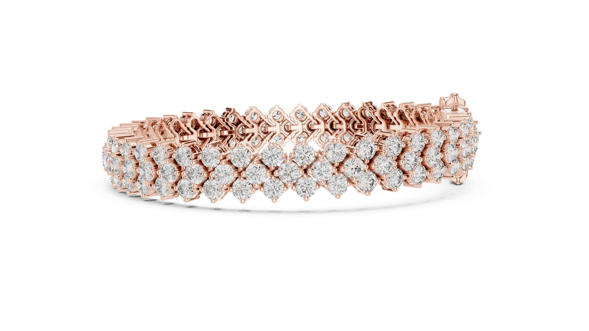 Round Cluster Lab Grown Diamond Bracelet