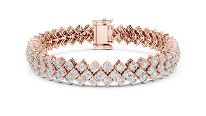 Round Cluster Lab Grown Diamond Bracelet