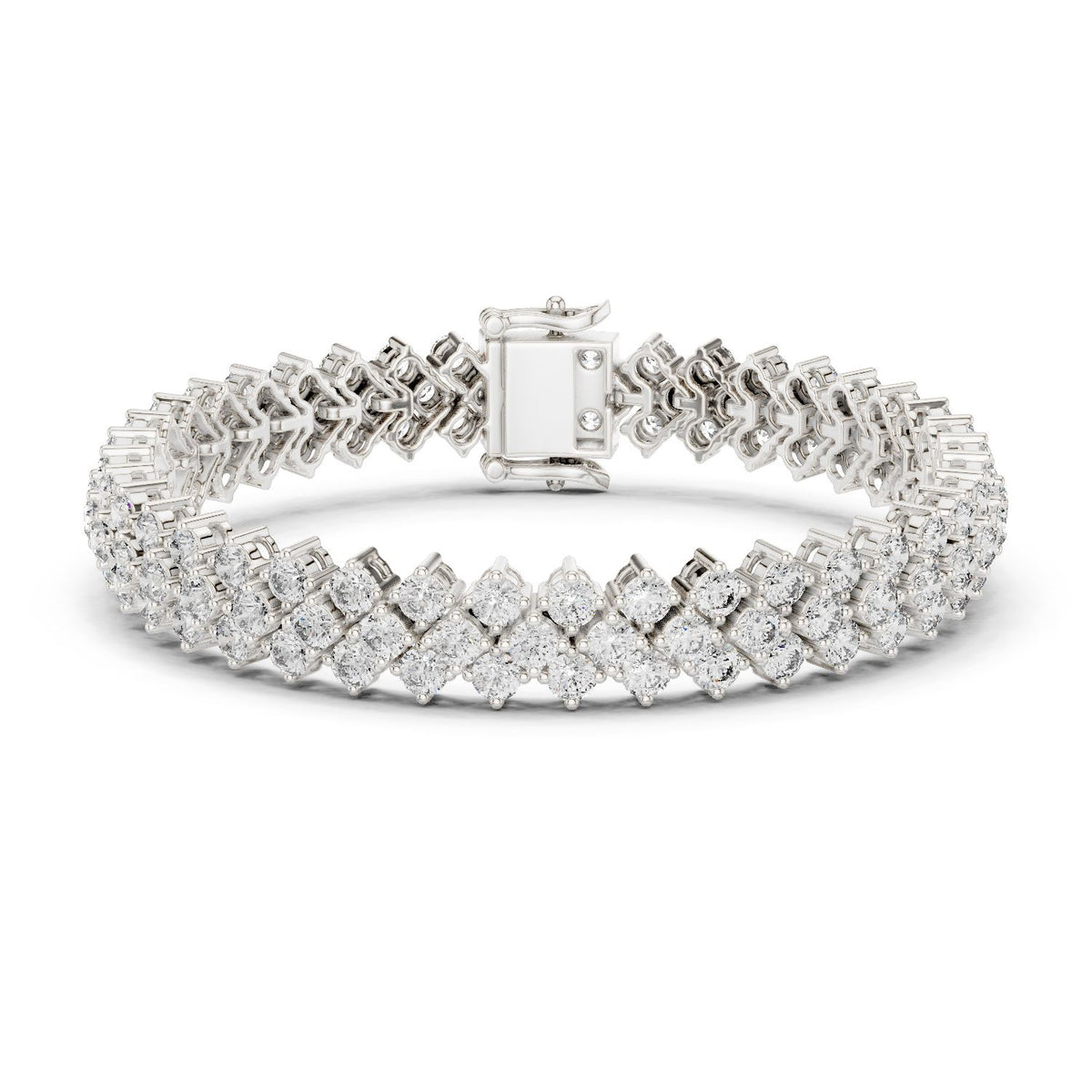 Round Cluster Lab Grown Diamond Bracelet