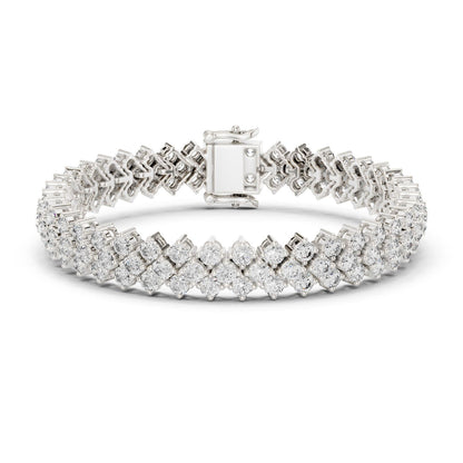 Round Cluster Lab Grown Diamond Bracelet