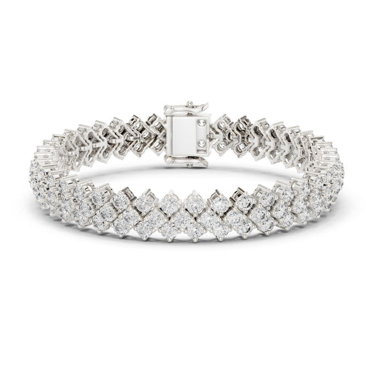Round Cluster Lab Grown Diamond Bracelet