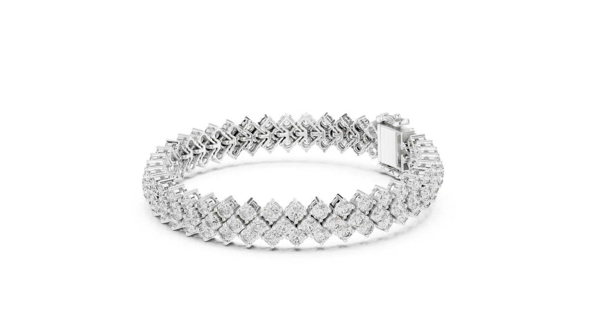 Round Cluster Lab Grown Diamond Bracelet