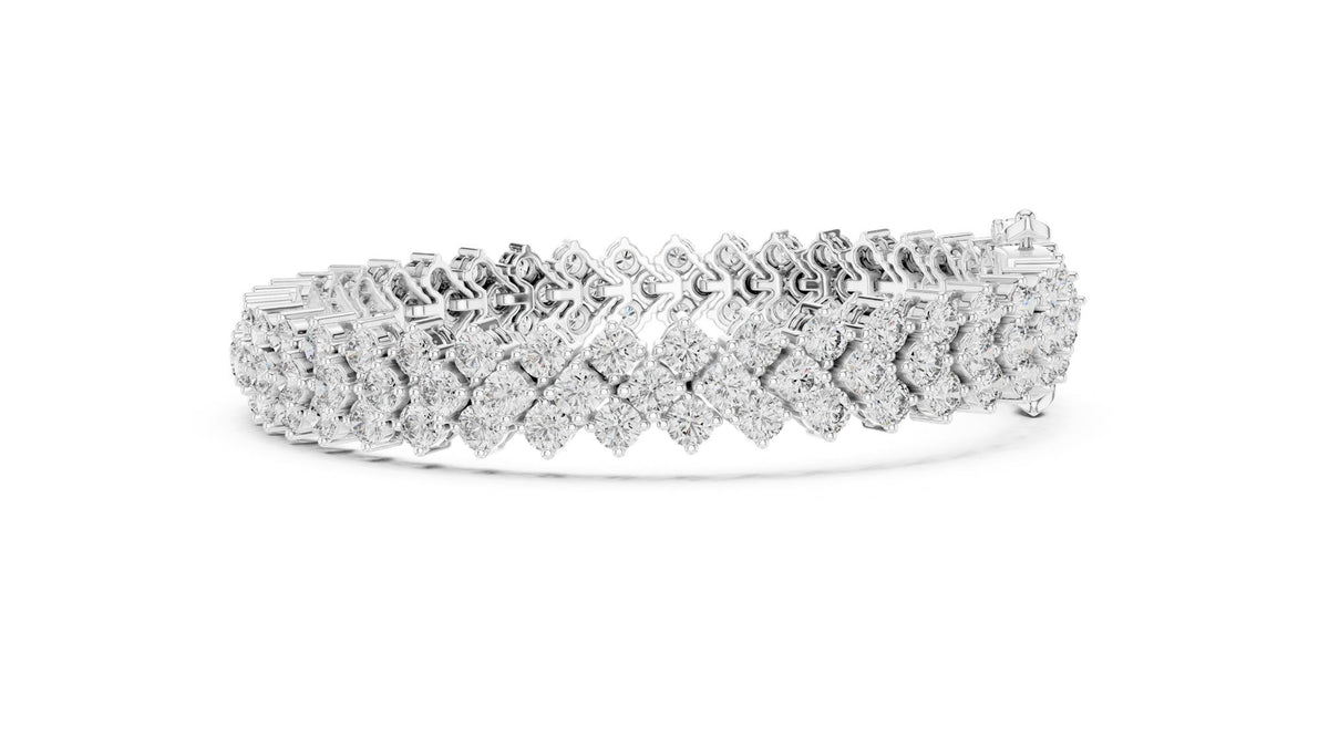 Round Cluster Lab Grown Diamond Bracelet