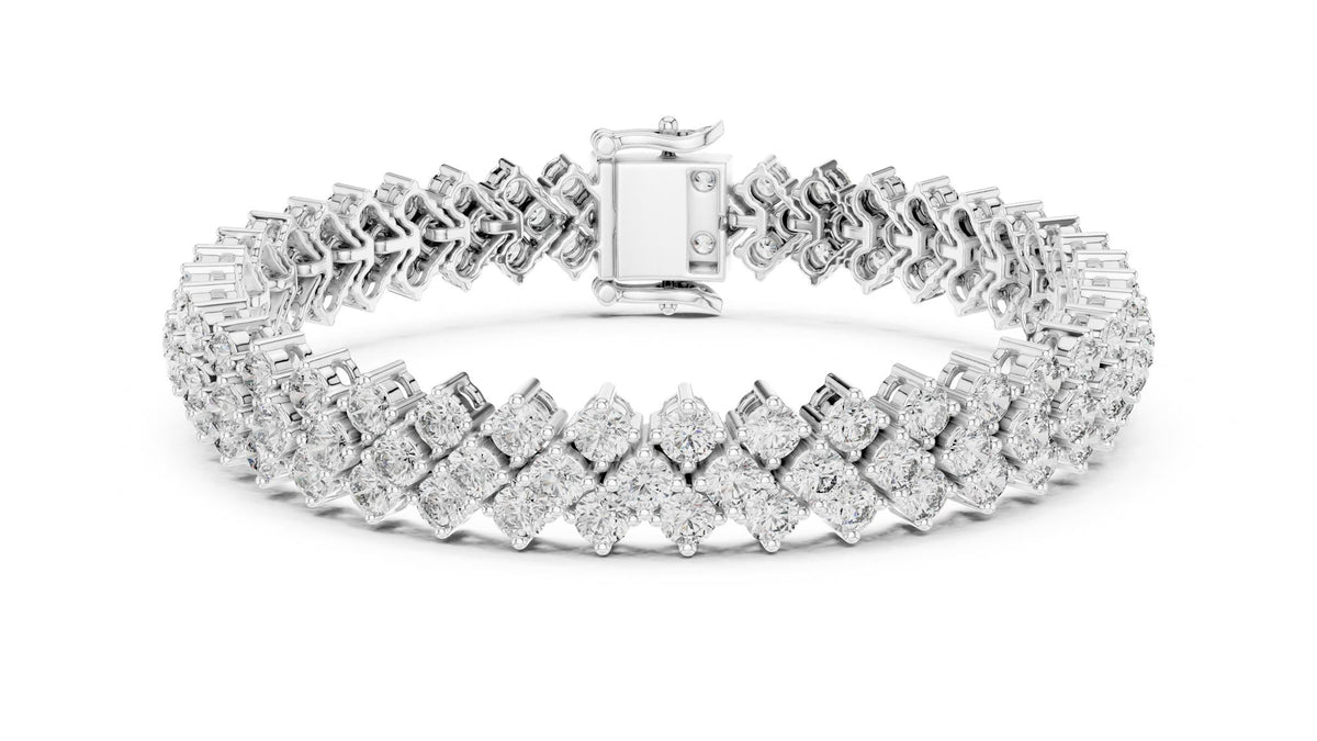 Round Cluster Lab Grown Diamond Bracelet