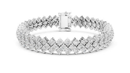 Round Cluster Lab Grown Diamond Bracelet