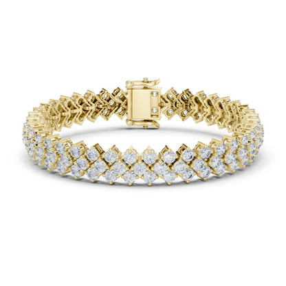 Round Cluster Lab Grown Diamond Bracelet