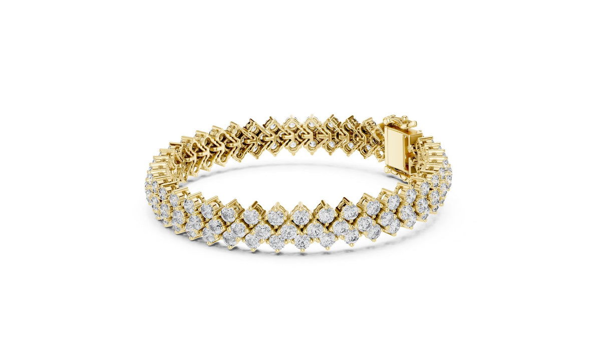 Round Cluster Lab Grown Diamond Bracelet
