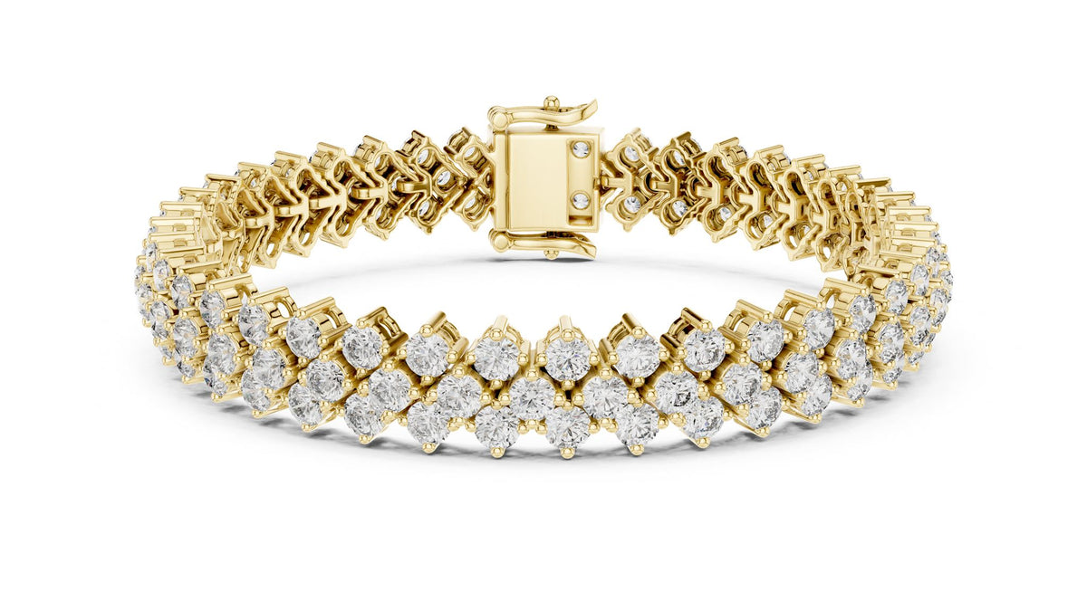 Round Cluster Lab Grown Diamond Bracelet