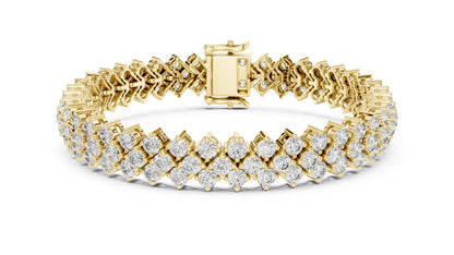 Round Cluster Lab Grown Diamond Bracelet