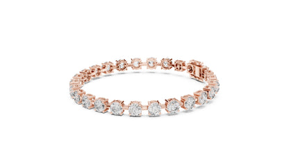 Round Tennis Lab Grown Diamond Bracelet