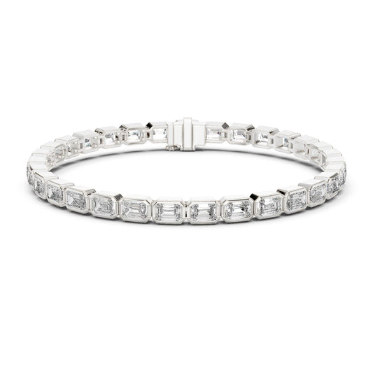 Emerald Tennis Lab Grown Diamond Bracelet