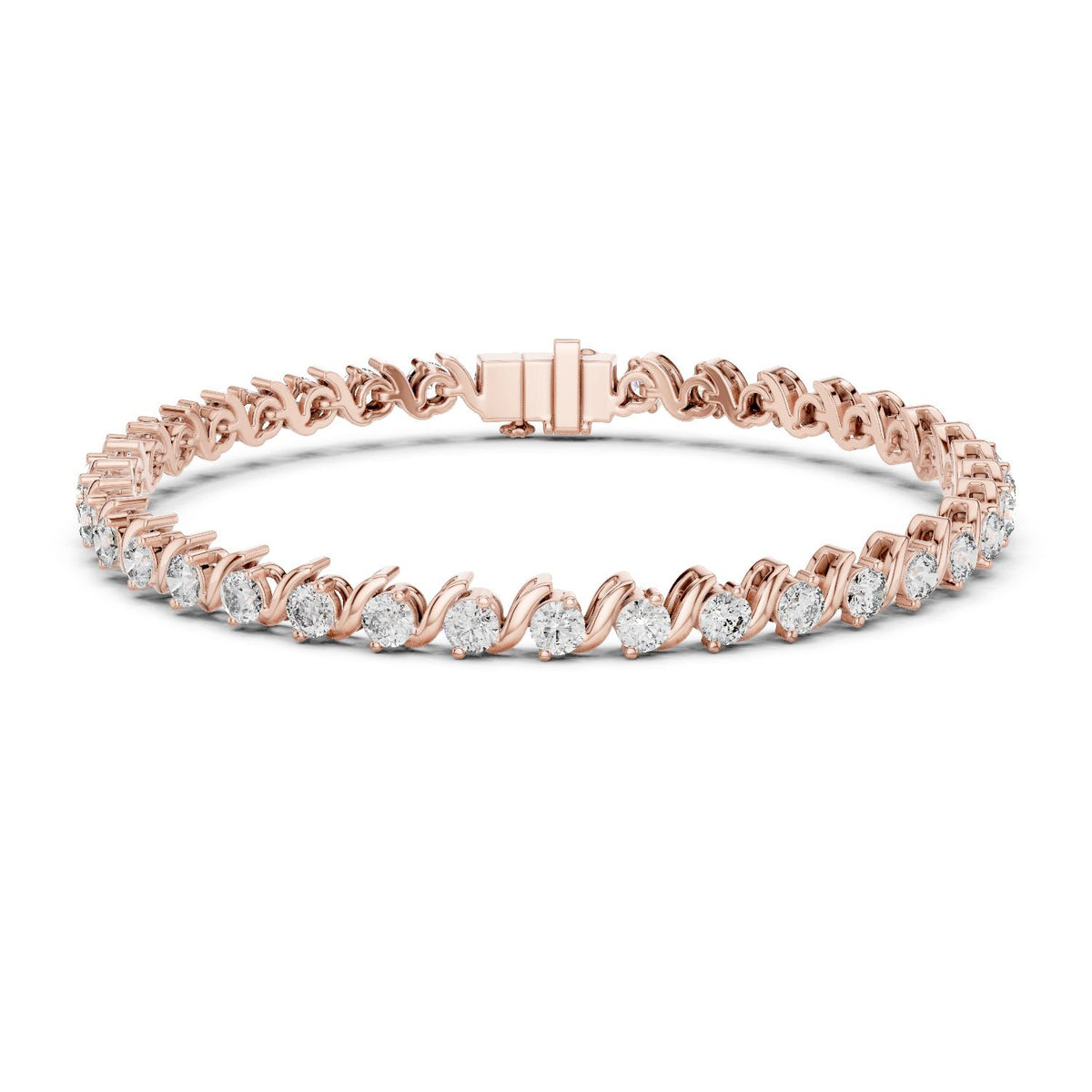 Round Tennis Lab Grown Diamond Bracelet