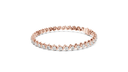 Round Tennis Lab Grown Diamond Bracelet
