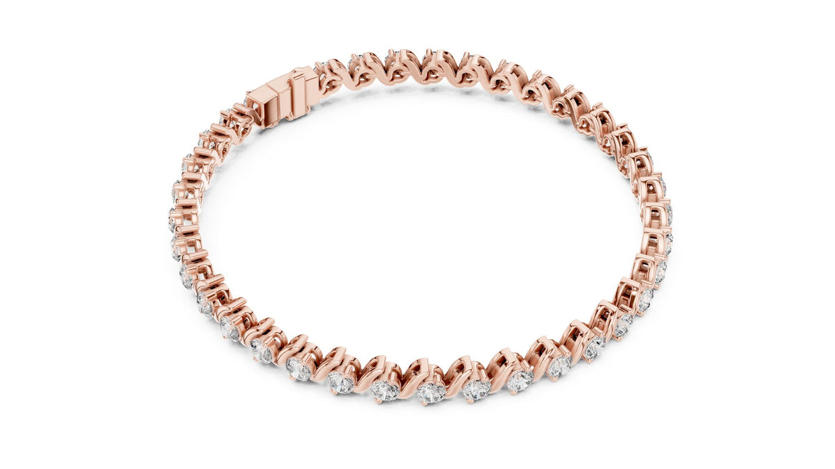Round Tennis Lab Grown Diamond Bracelet