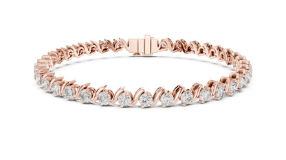 Round Tennis Lab Grown Diamond Bracelet