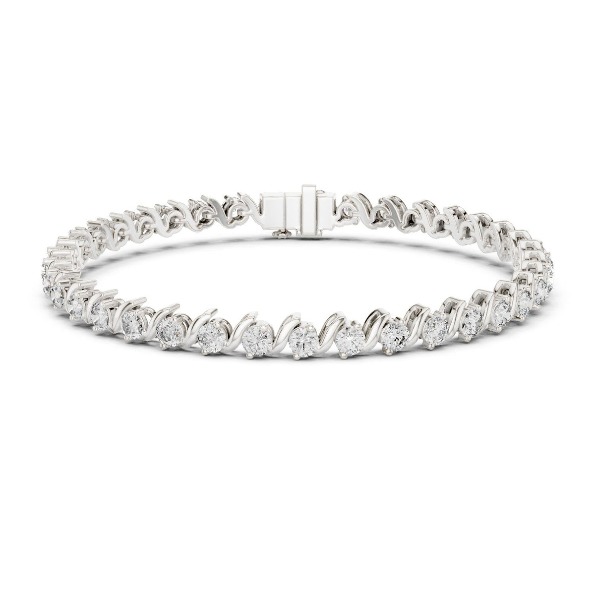 Round Tennis Lab Grown Diamond Bracelet