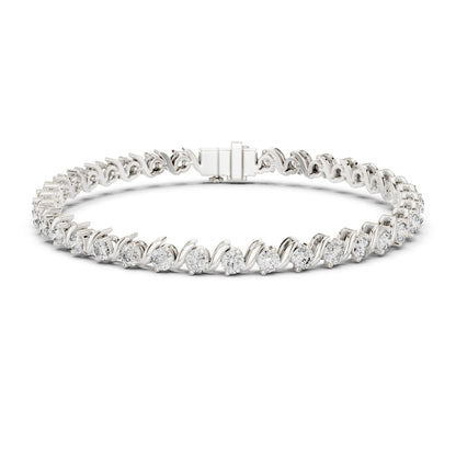 Round Tennis Lab Grown Diamond Bracelet
