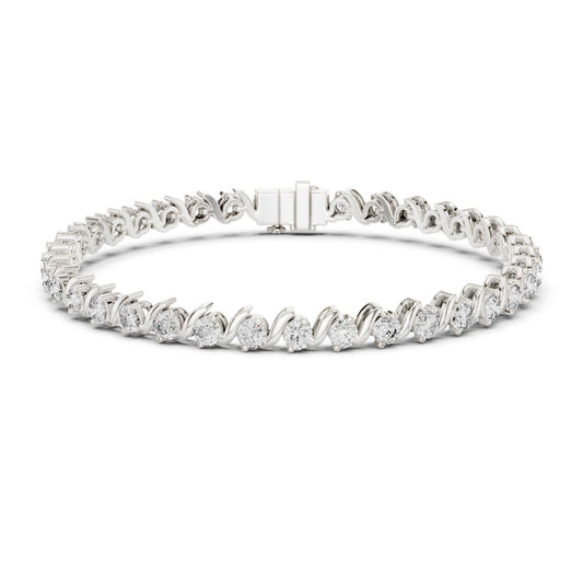 Round Tennis Lab Grown Diamond Bracelet