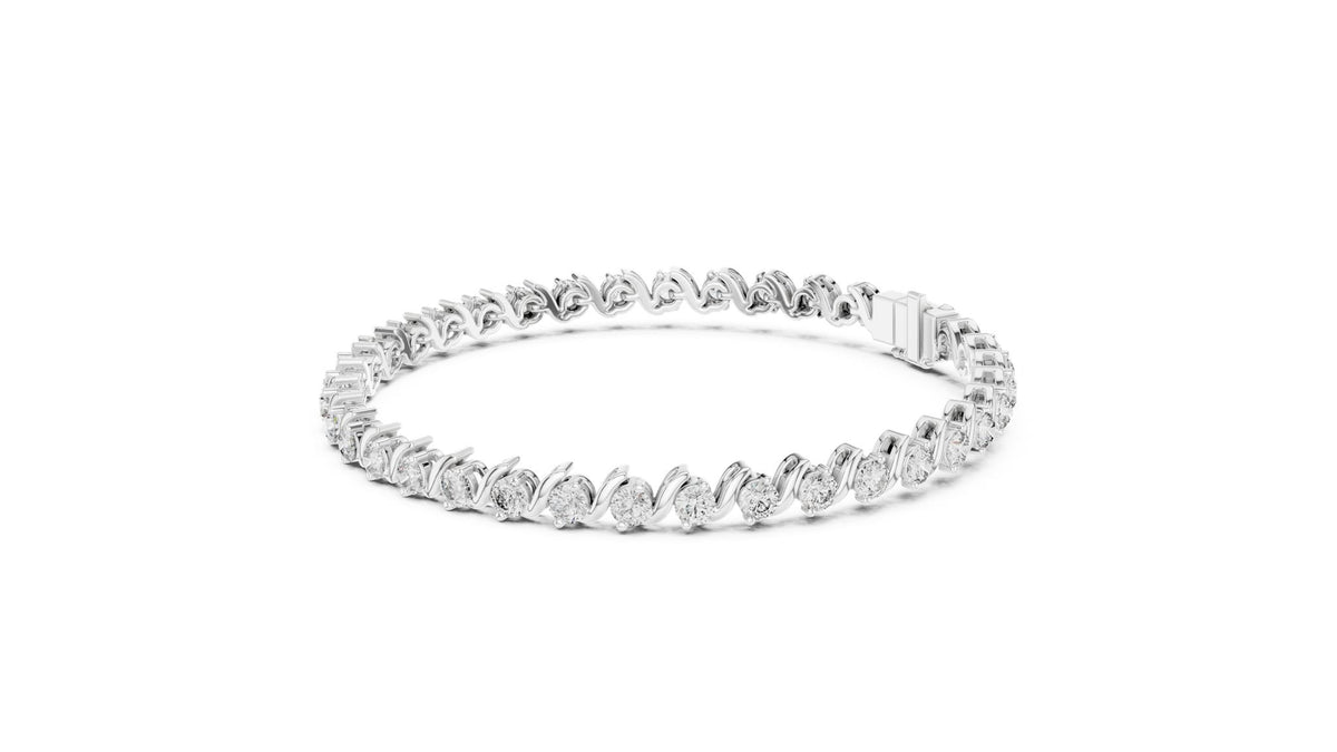 Round Tennis Lab Grown Diamond Bracelet