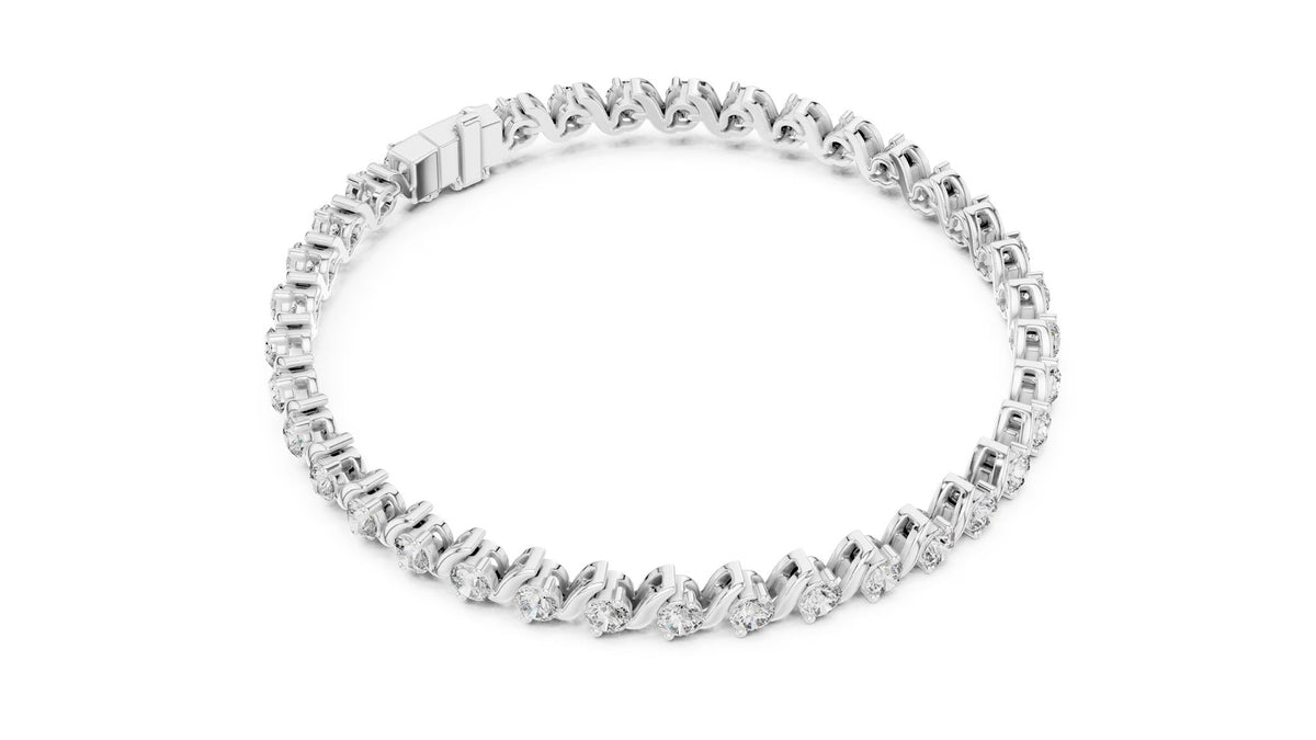 Round Tennis Lab Grown Diamond Bracelet