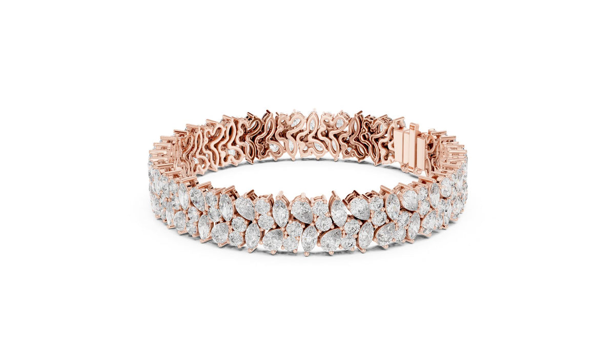 Marquise Cluster Lab Grown Diamond Bracelet