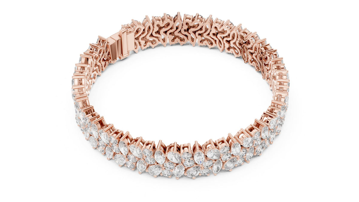 Marquise Cluster Lab Grown Diamond Bracelet