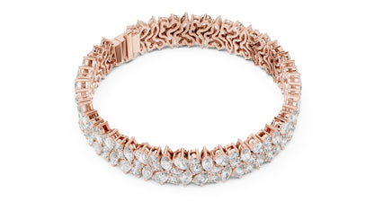 Marquise Cluster Lab Grown Diamond Bracelet