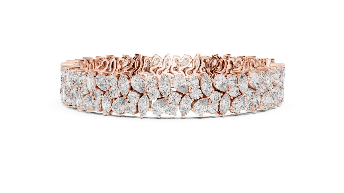 Marquise Cluster Lab Grown Diamond Bracelet