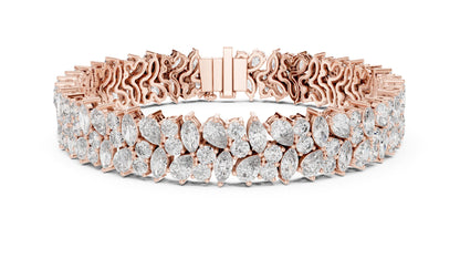 Marquise Cluster Lab Grown Diamond Bracelet