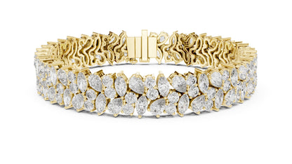 Marquise Cluster Lab Grown Diamond Bracelet