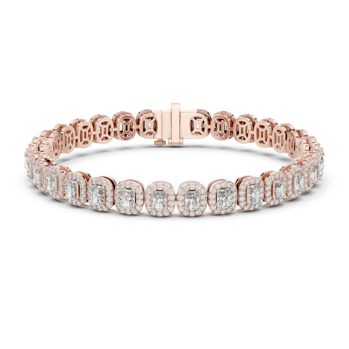 Emerald Tennis Lab Grown Diamond Bracelet