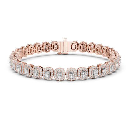 Emerald Tennis Lab Grown Diamond Bracelet