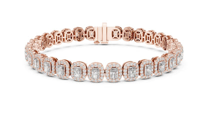 Emerald Tennis Lab Grown Diamond Bracelet