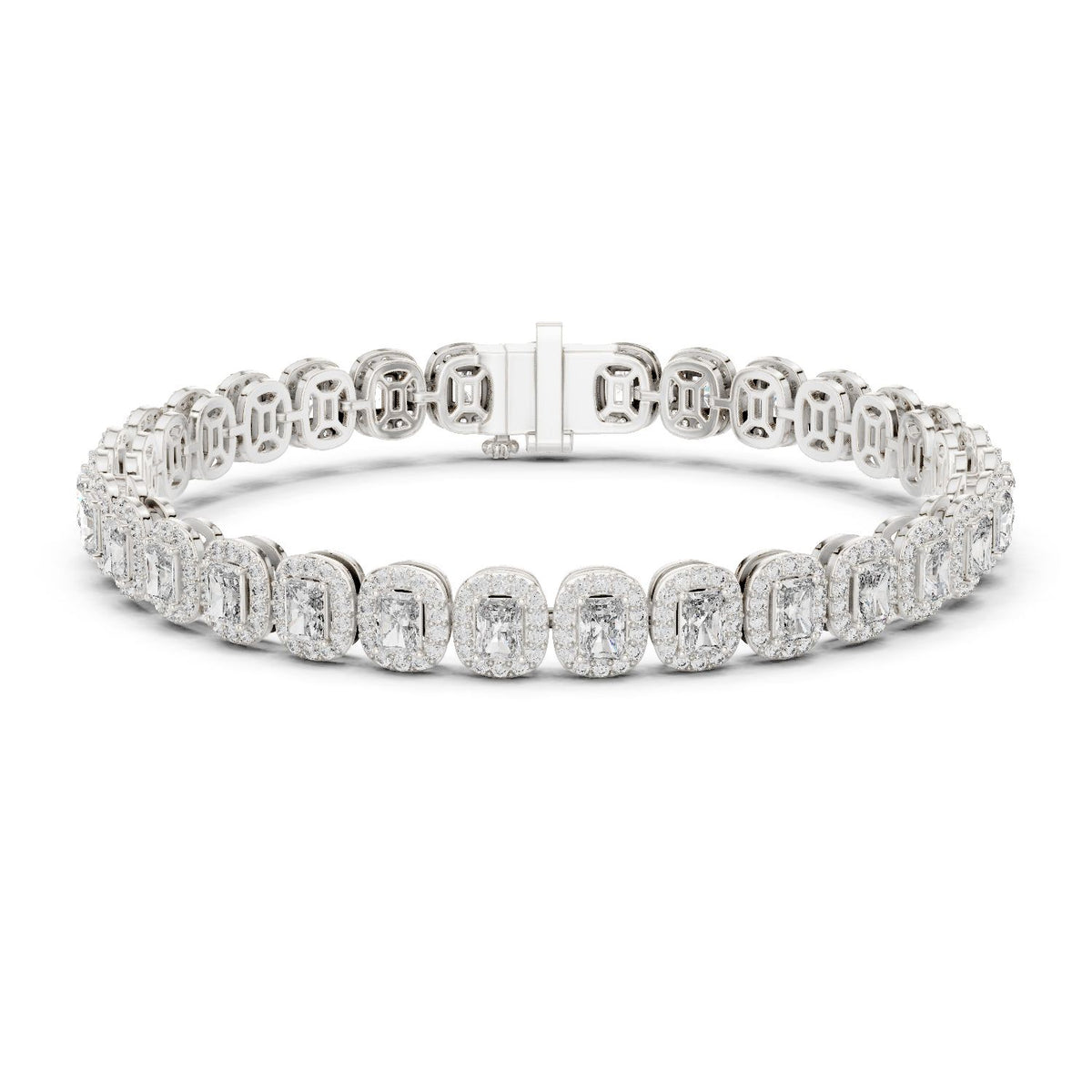 Emerald Tennis Lab Grown Diamond Bracelet
