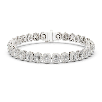 Emerald Tennis Lab Grown Diamond Bracelet