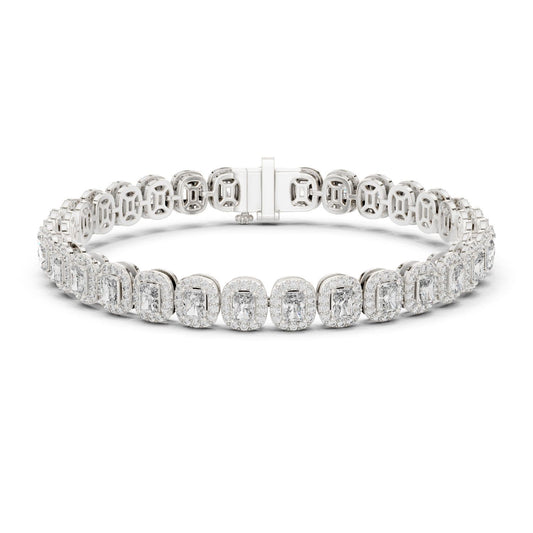 Emerald Tennis Lab Grown Diamond Bracelet