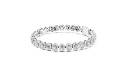 Emerald Tennis Lab Grown Diamond Bracelet