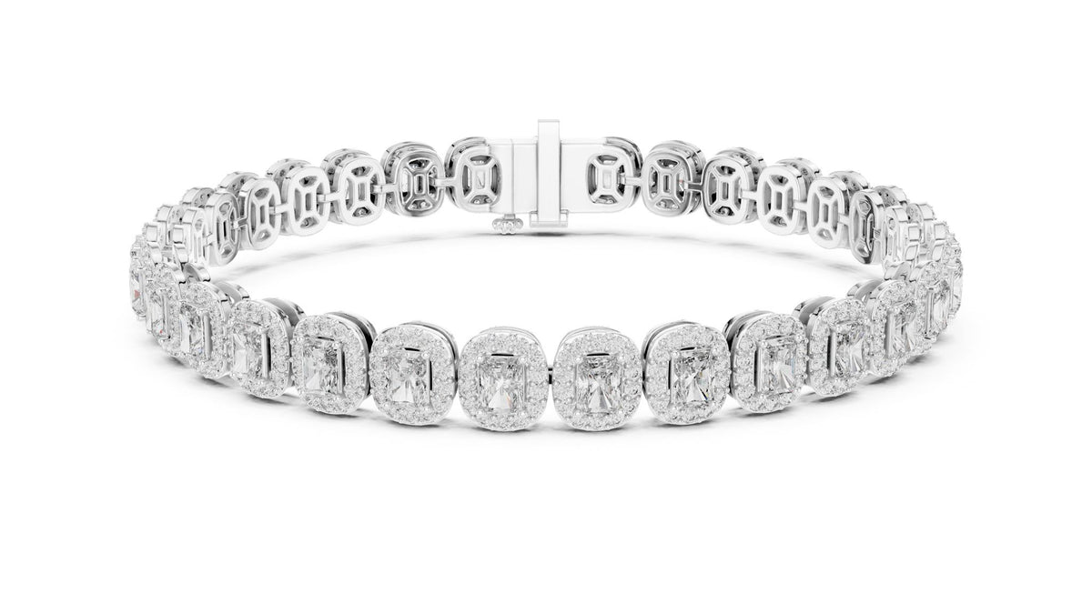 Emerald Tennis Lab Grown Diamond Bracelet