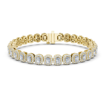 Emerald Tennis Lab Grown Diamond Bracelet