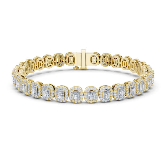 Emerald Tennis Lab Grown Diamond Bracelet