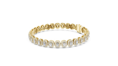 Emerald Tennis Lab Grown Diamond Bracelet