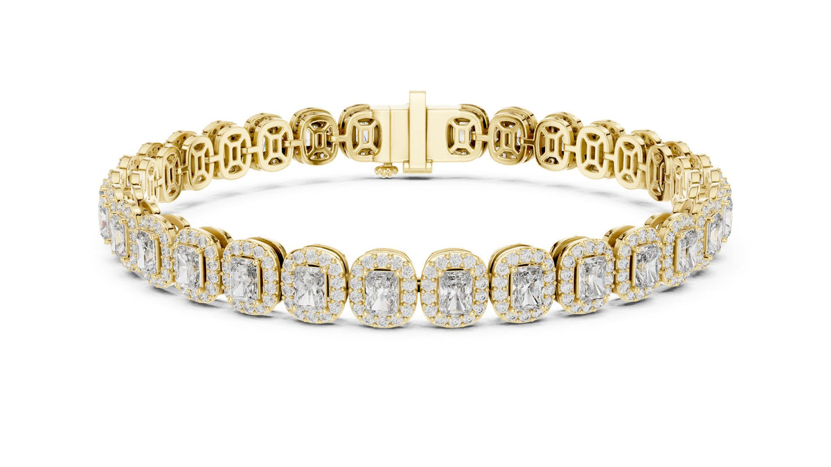Emerald Tennis Lab Grown Diamond Bracelet